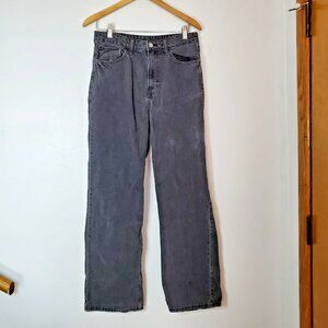 & Denim Black Jeans Size 10 Ultra High Waise Wide Leg